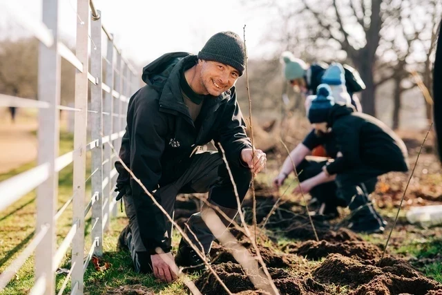 Royal Parks gardener tree planting