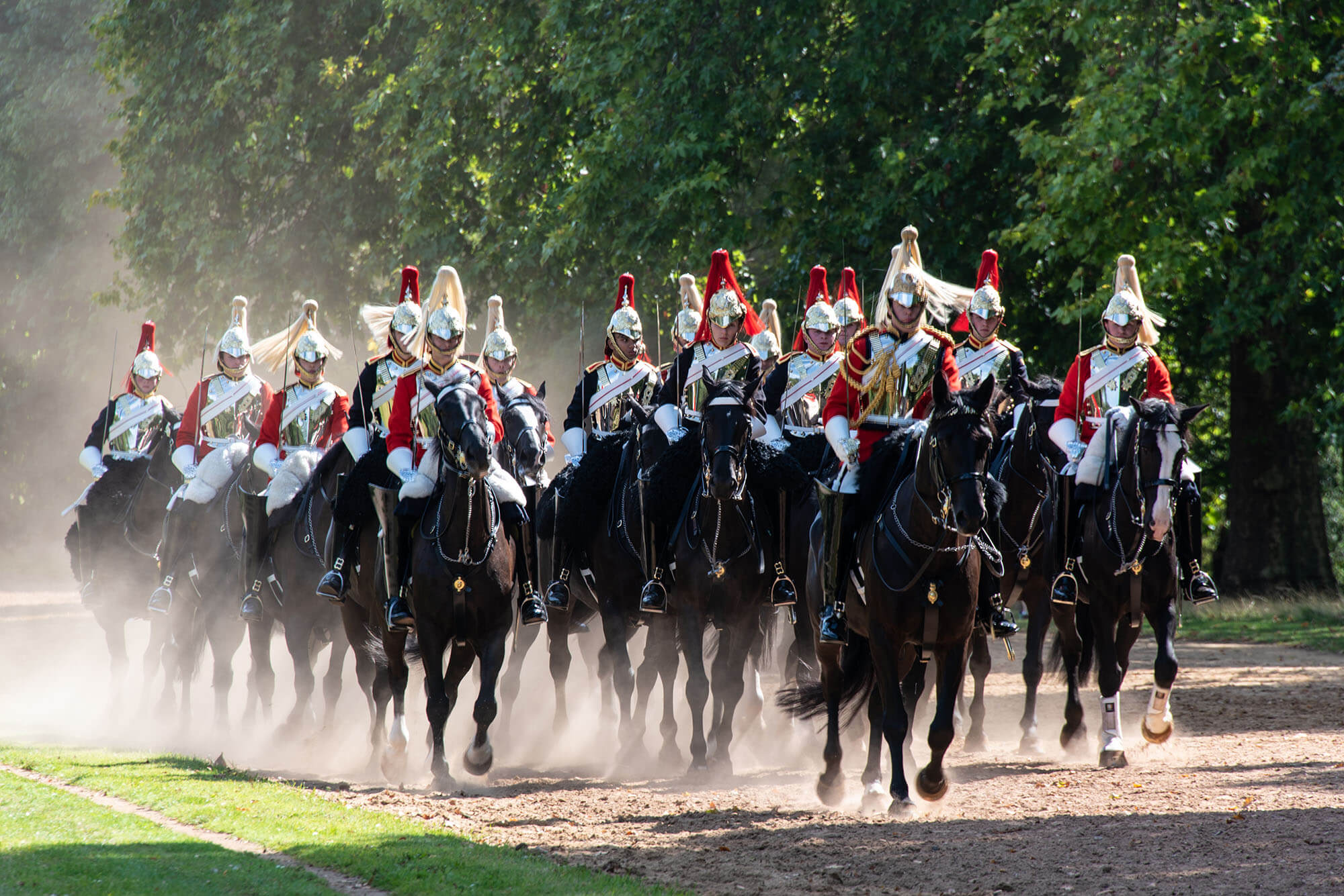  The Life Guards of the British Household Cavalry (HCav) Mounted Regiment in Hyde Park