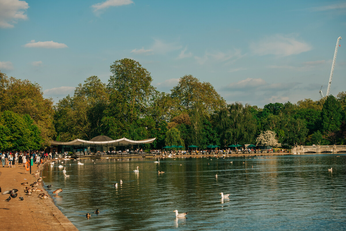 Serpentine in Hyde Park in spring