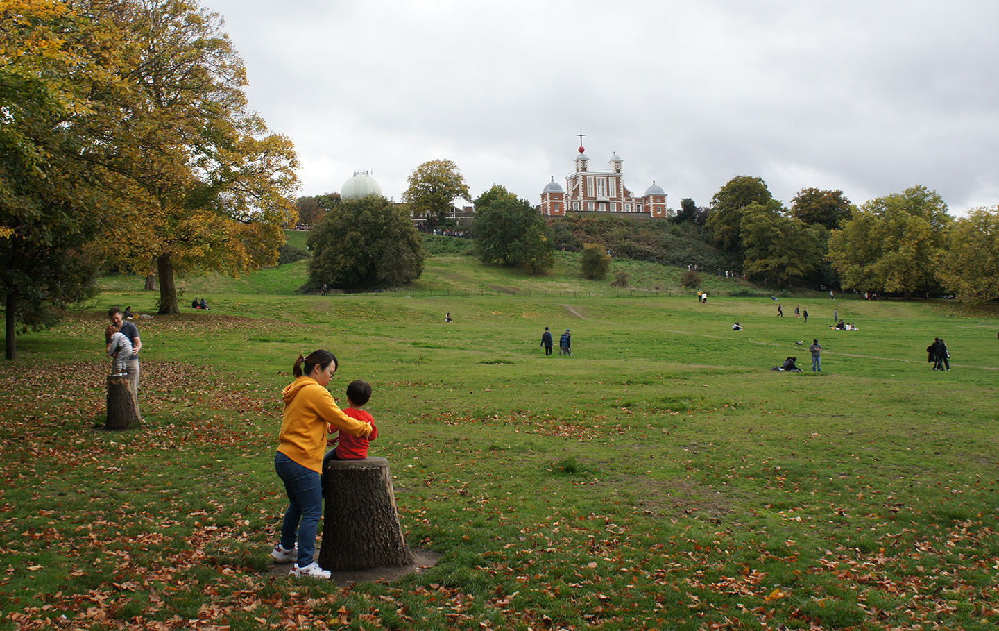 View across the Queen's Field to the Grand Ascent