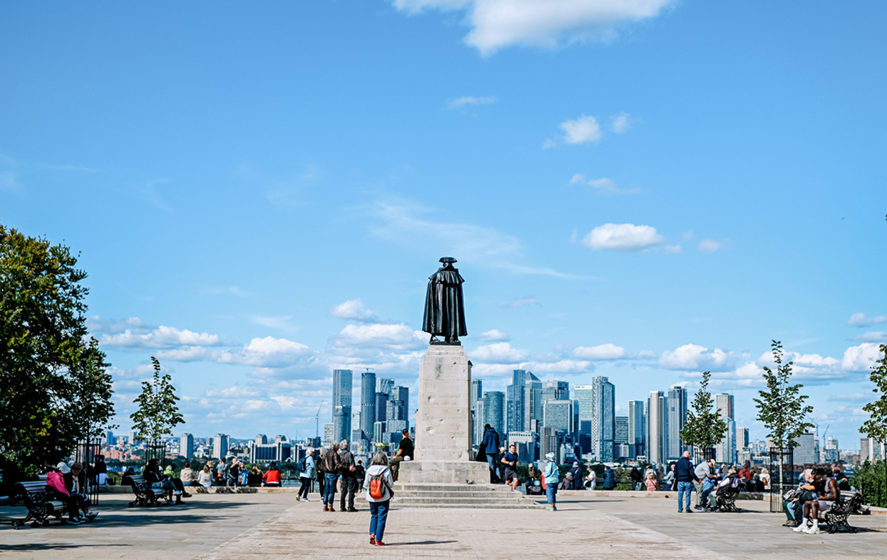 The Wolfe statue area after improvement works