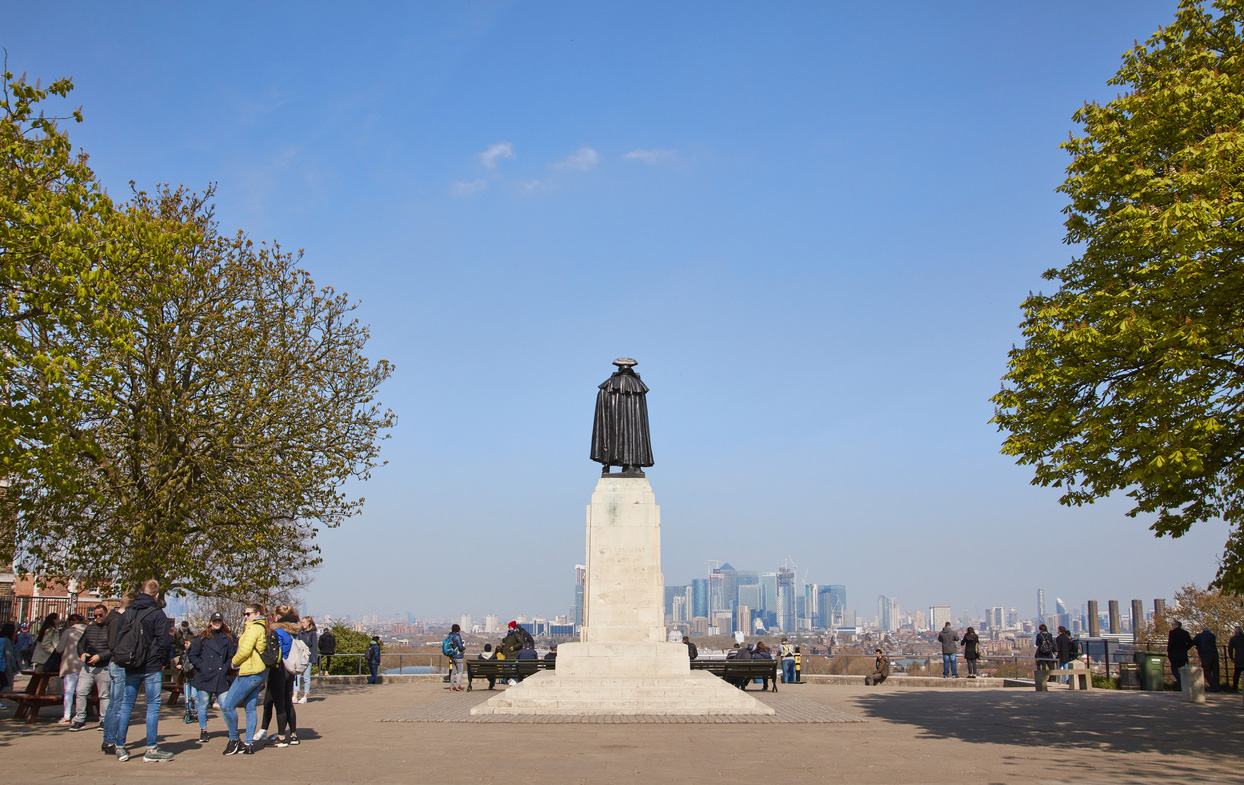 The Wolfe statue area before improvement works