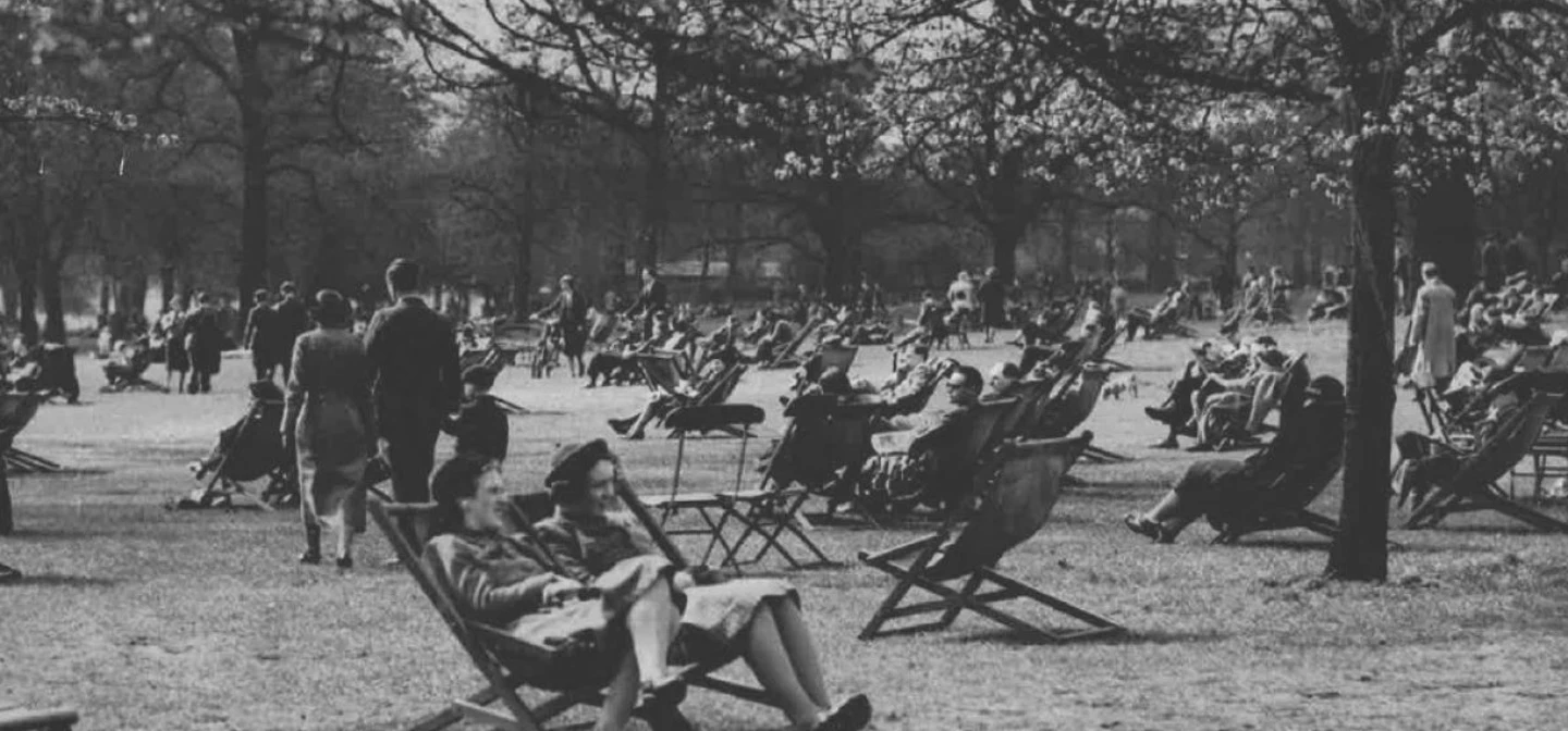 Relaxing in The Royal parks in 1940