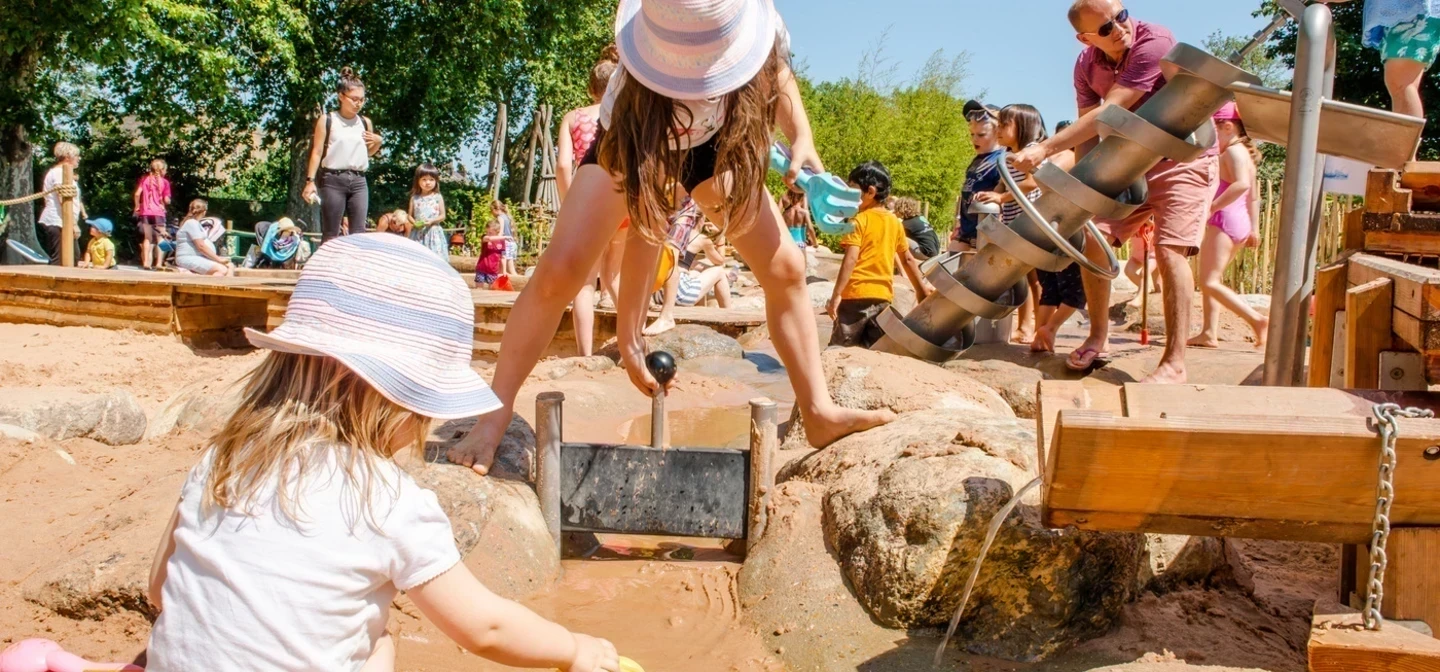 Children playing in the sandpit at Greenwich Park playground