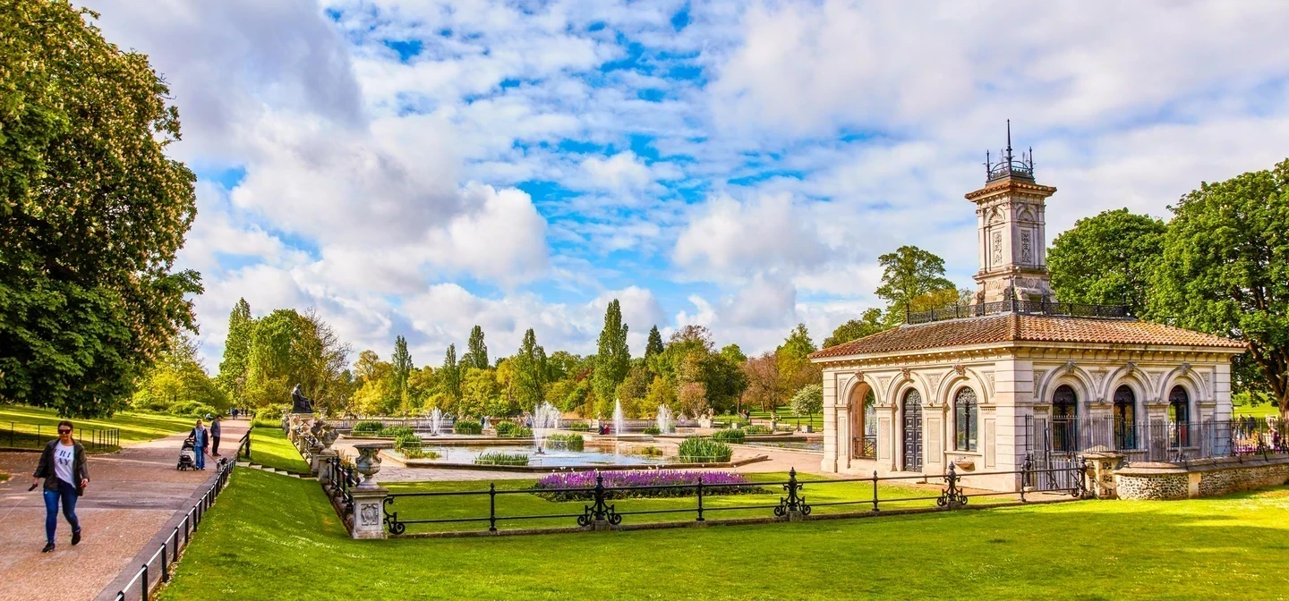 Kensington Gardens Italian Gardens in summer