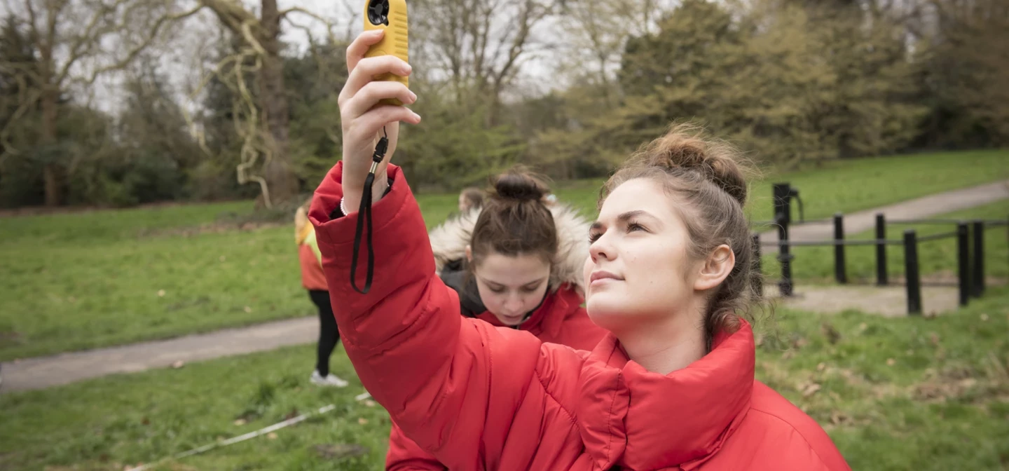 Post-16 stage students from Southwark on a workshop in Hyde Park