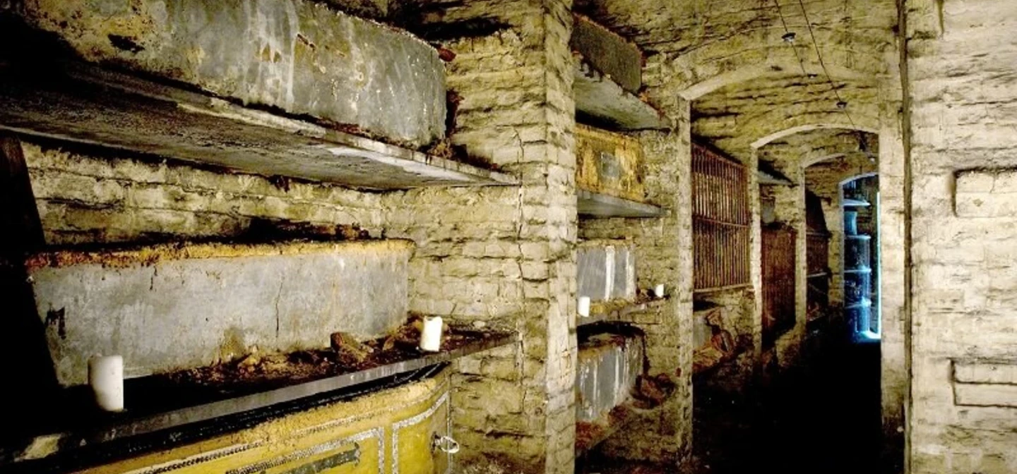 Catacomb coffins detail