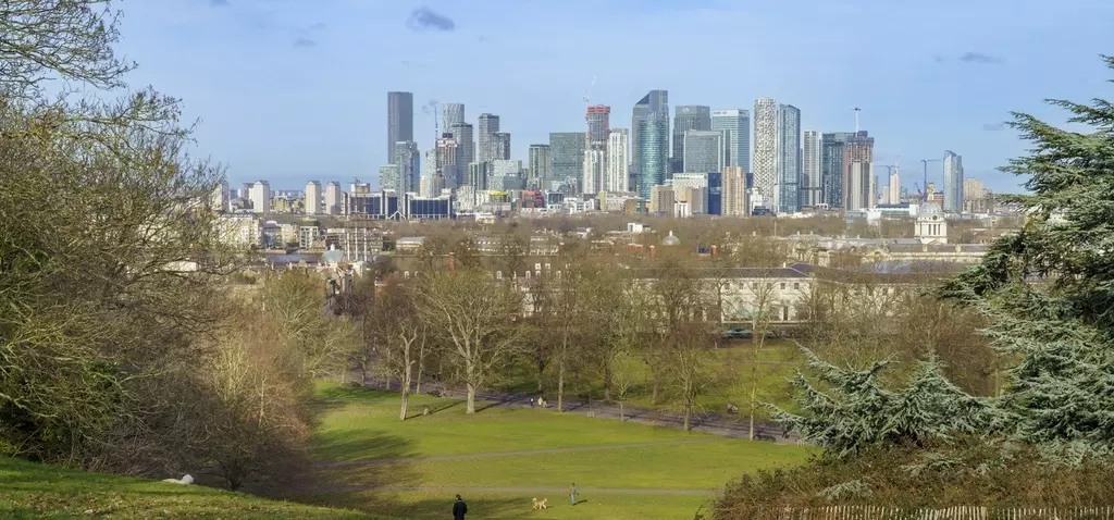 Greenwich Park view of city of London