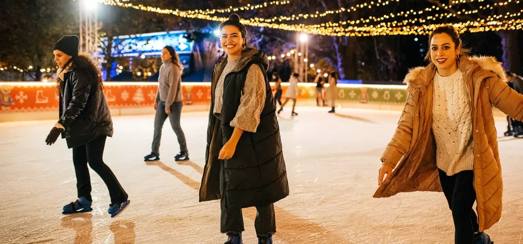 Ice skating at Winter Wonderland