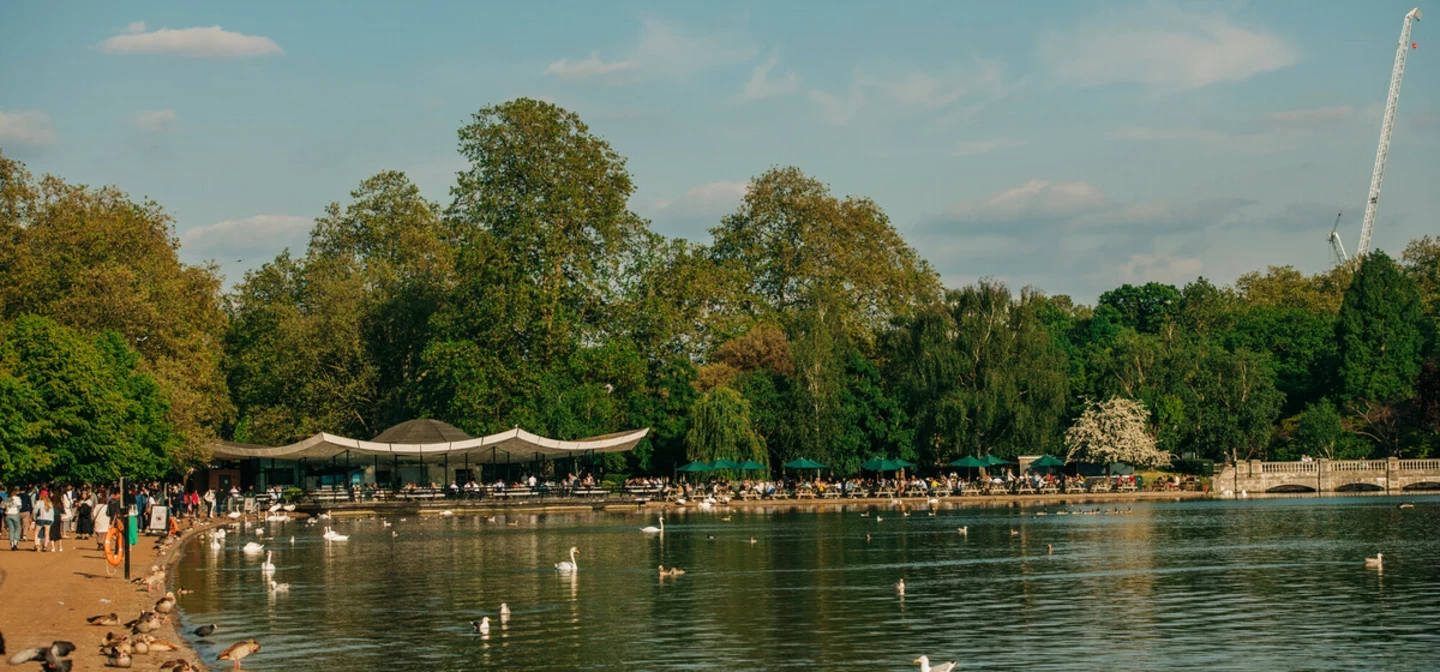 Serpentine in Hyde Park in spring