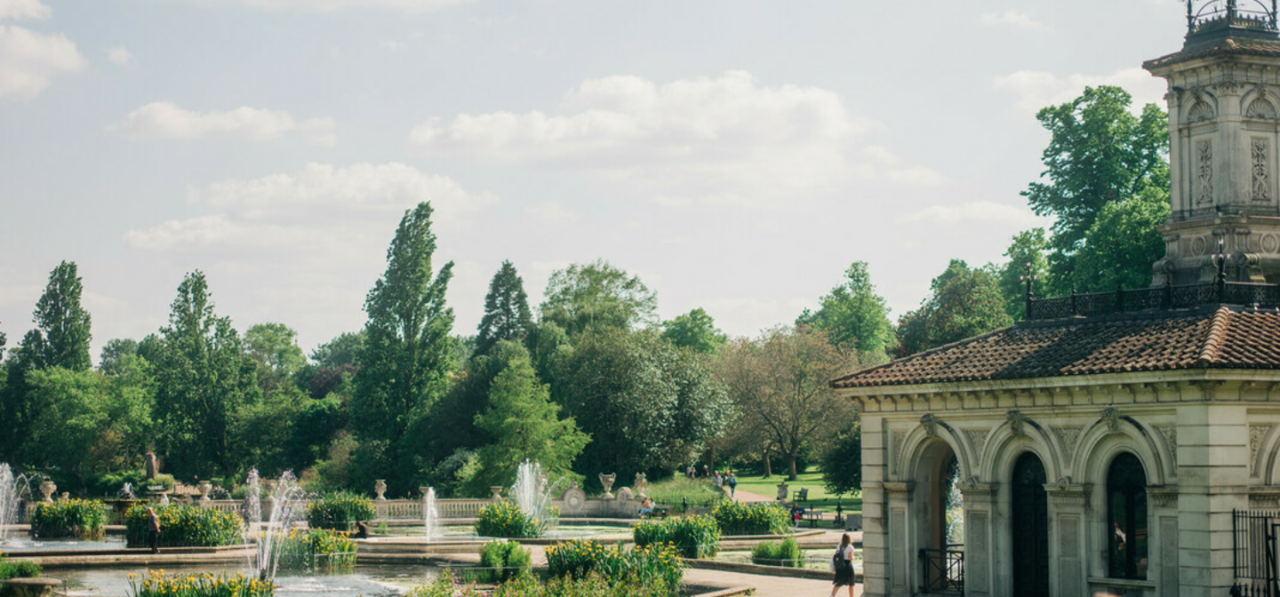 Italian Gardens in Kensington Gardens in spring