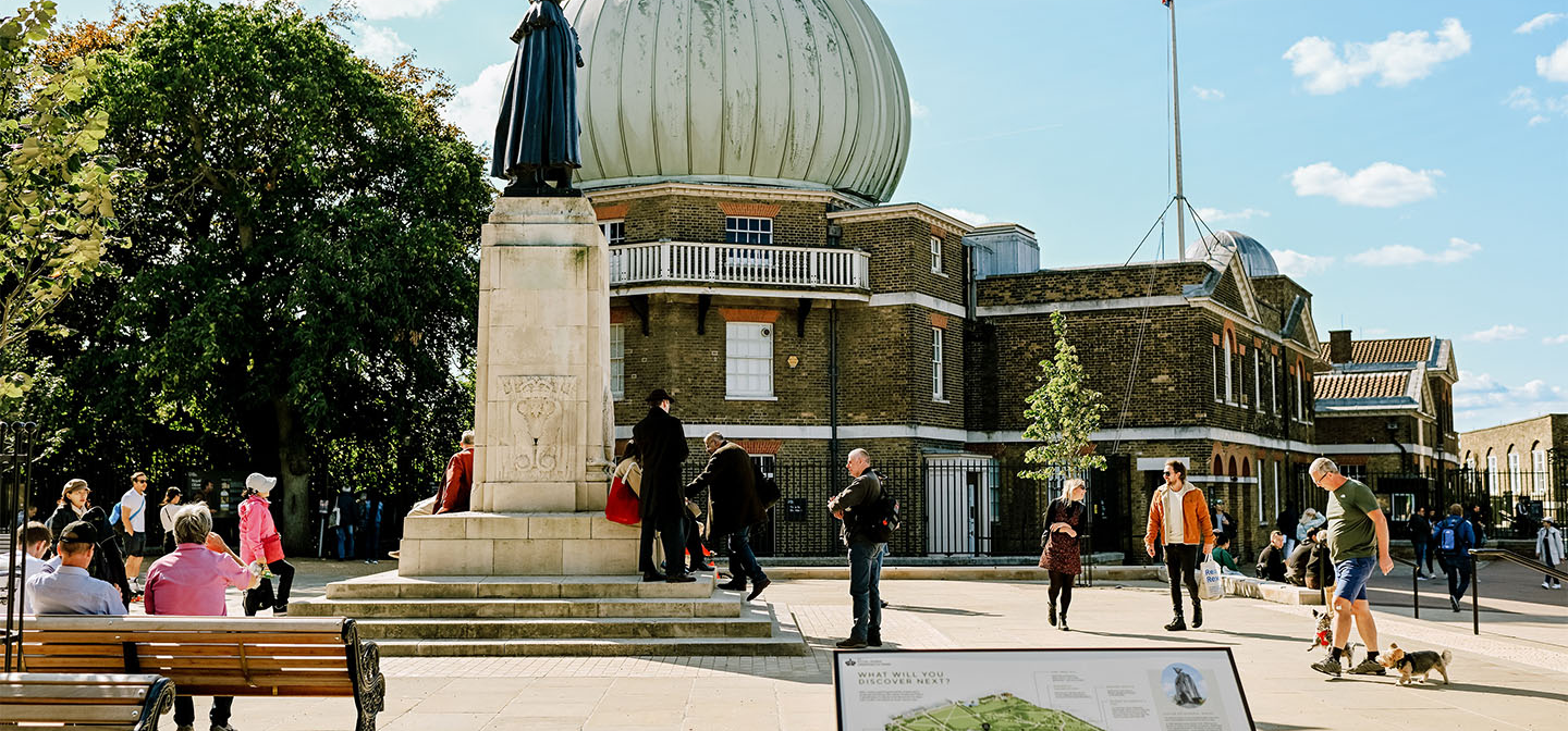 The piazza at the Wolfe statue after improvement works