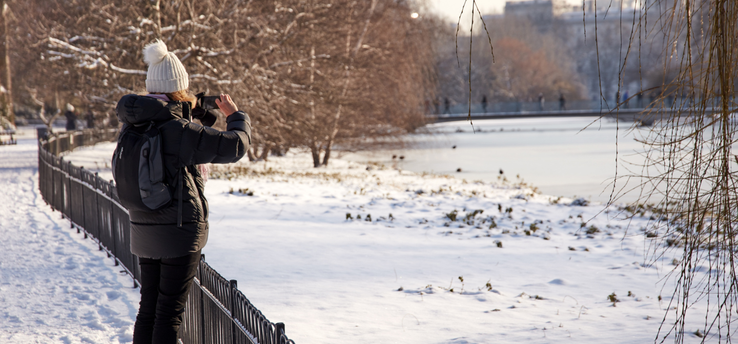 Photographer on St. James's Park lake