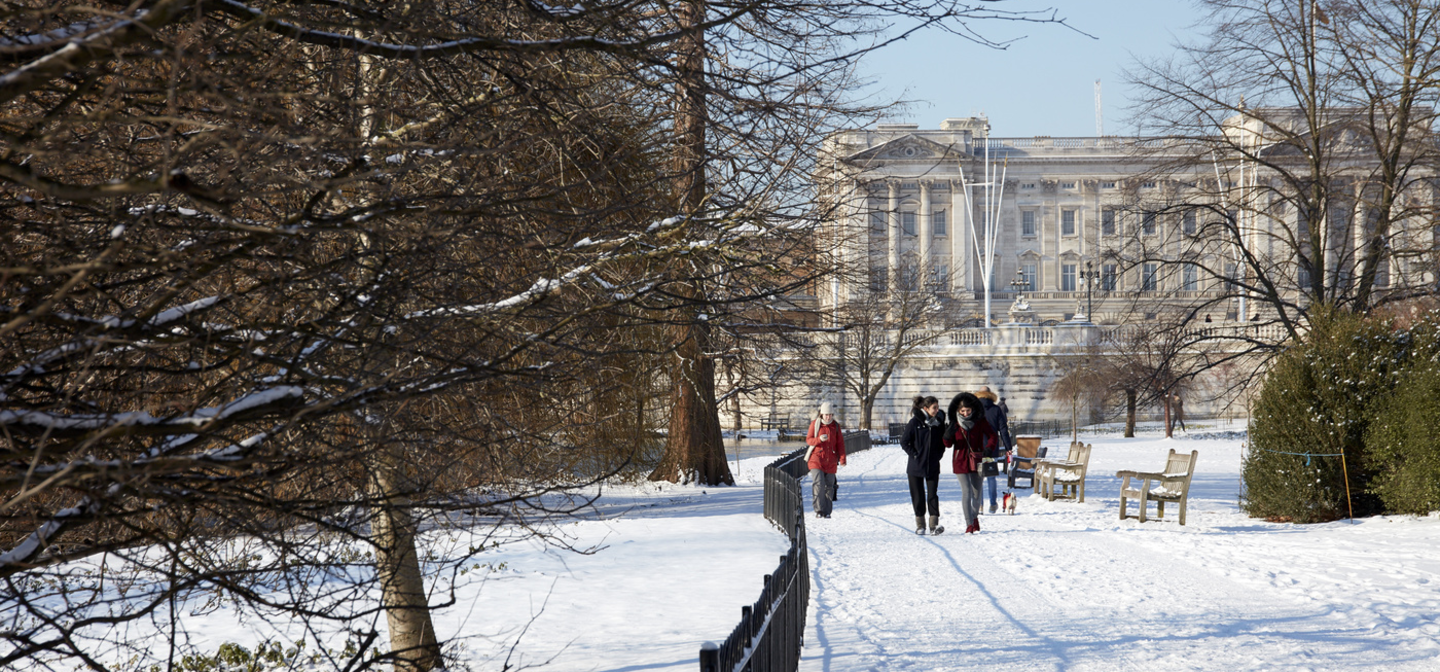 St James's Park snowy path 