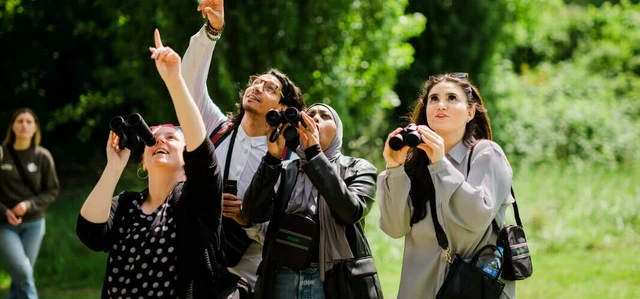 Bird watchers in The Regent's Park