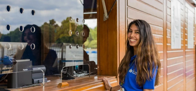 Royal Parks boating employee in Hyde Park