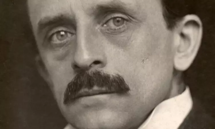 Portrait of J. M. Barrie, the author of Peter Pan