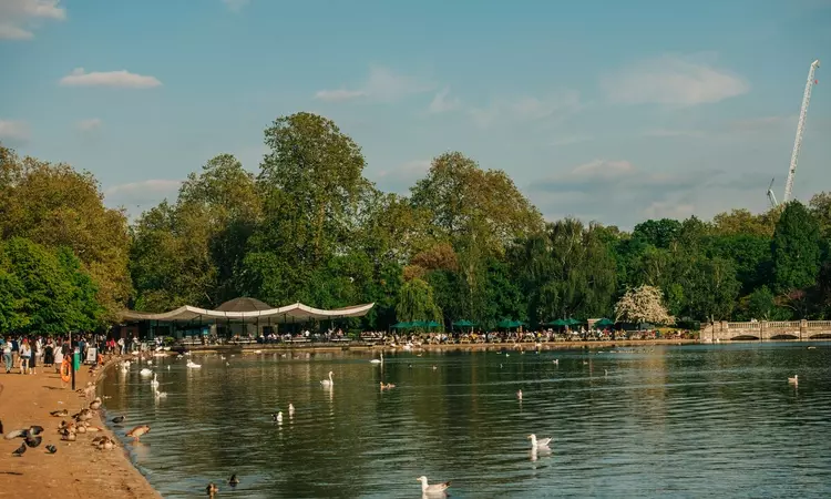 Serpentine in Hyde Park in spring