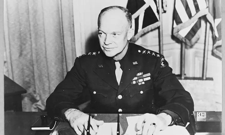 General Eisenhower at his desk
