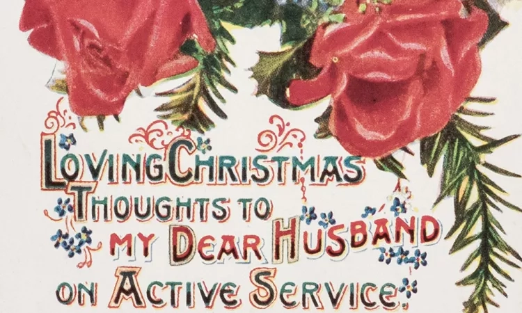 A Christmas card sent to Hori Tribe by his wife, Bessie