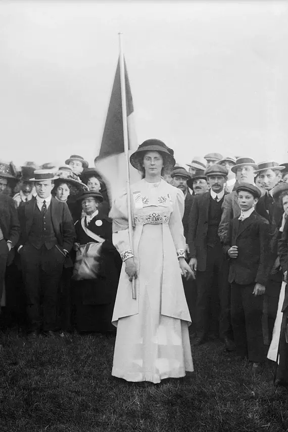 Suffragette Charlotte Marsh in Hyde Park on Women’s Sunday