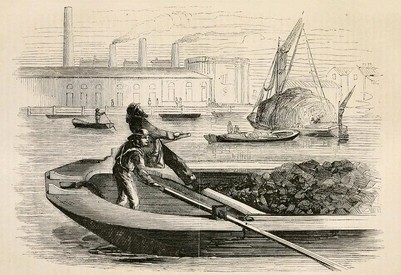 Robert Coombes - Thames watermen engraving