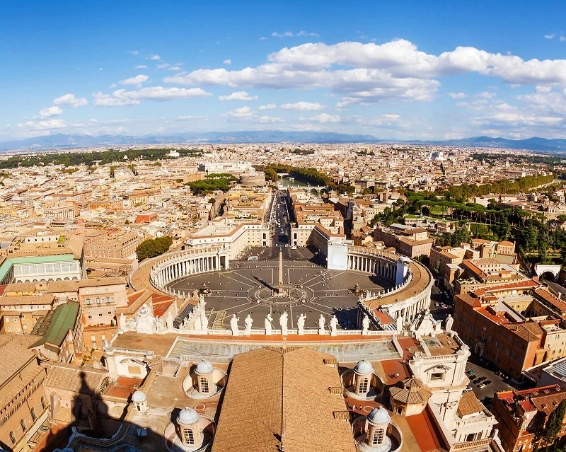 St Peter’s Basilica and Piazza, Vatican City in Rome