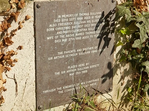 A new inscription was added to the Sullivan family grave in 1989.