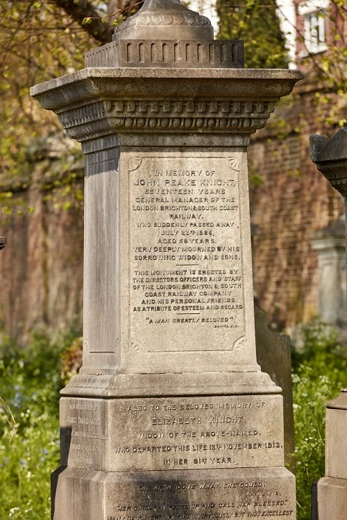 John Peake Knight grave details