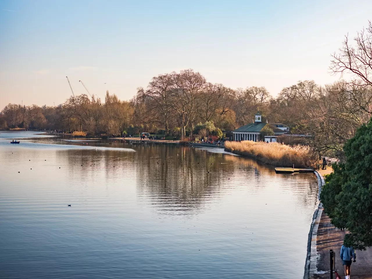 View east from the Serpentine bridge