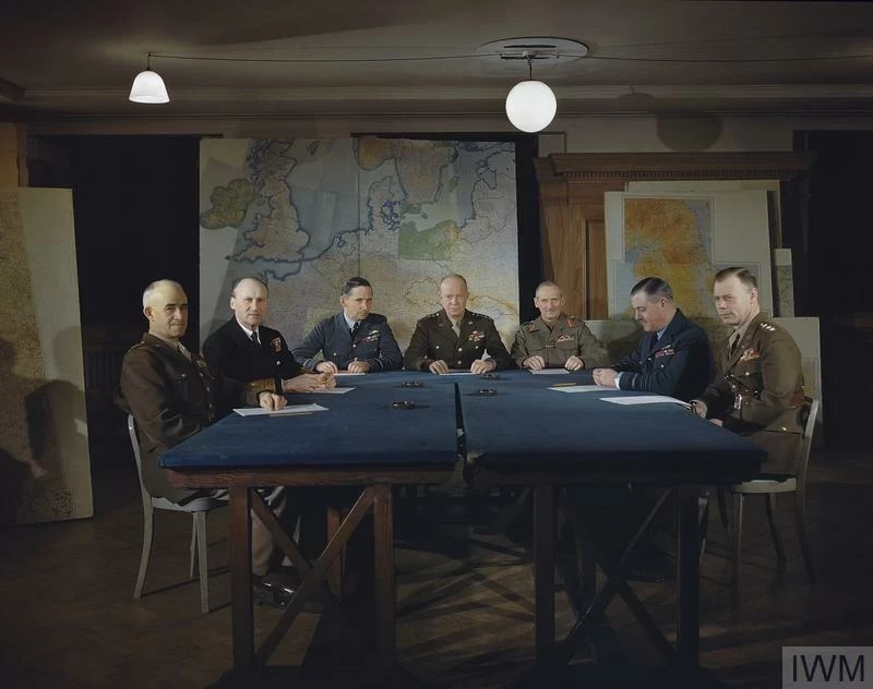 Eisenhower in his office in Grosvenor Square, London