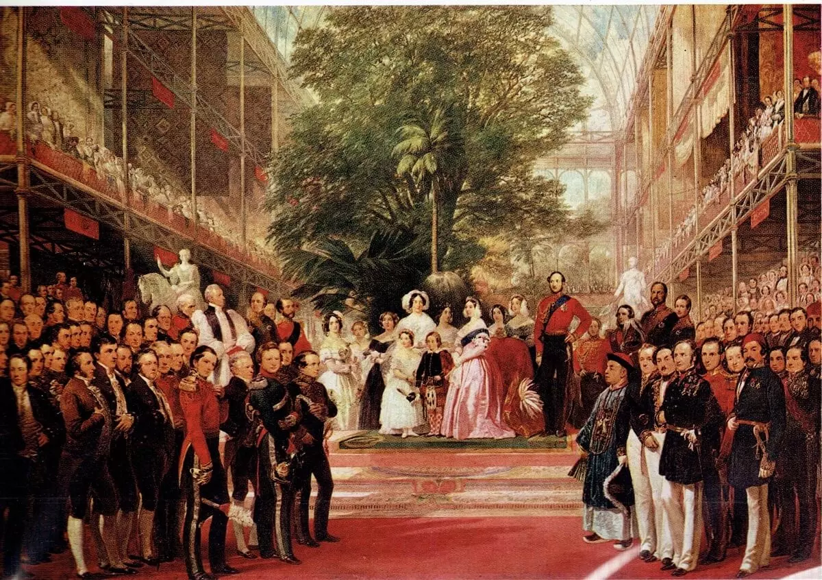 Queen Victoria and Prince Albert at the Great Exhibition opening ceremony